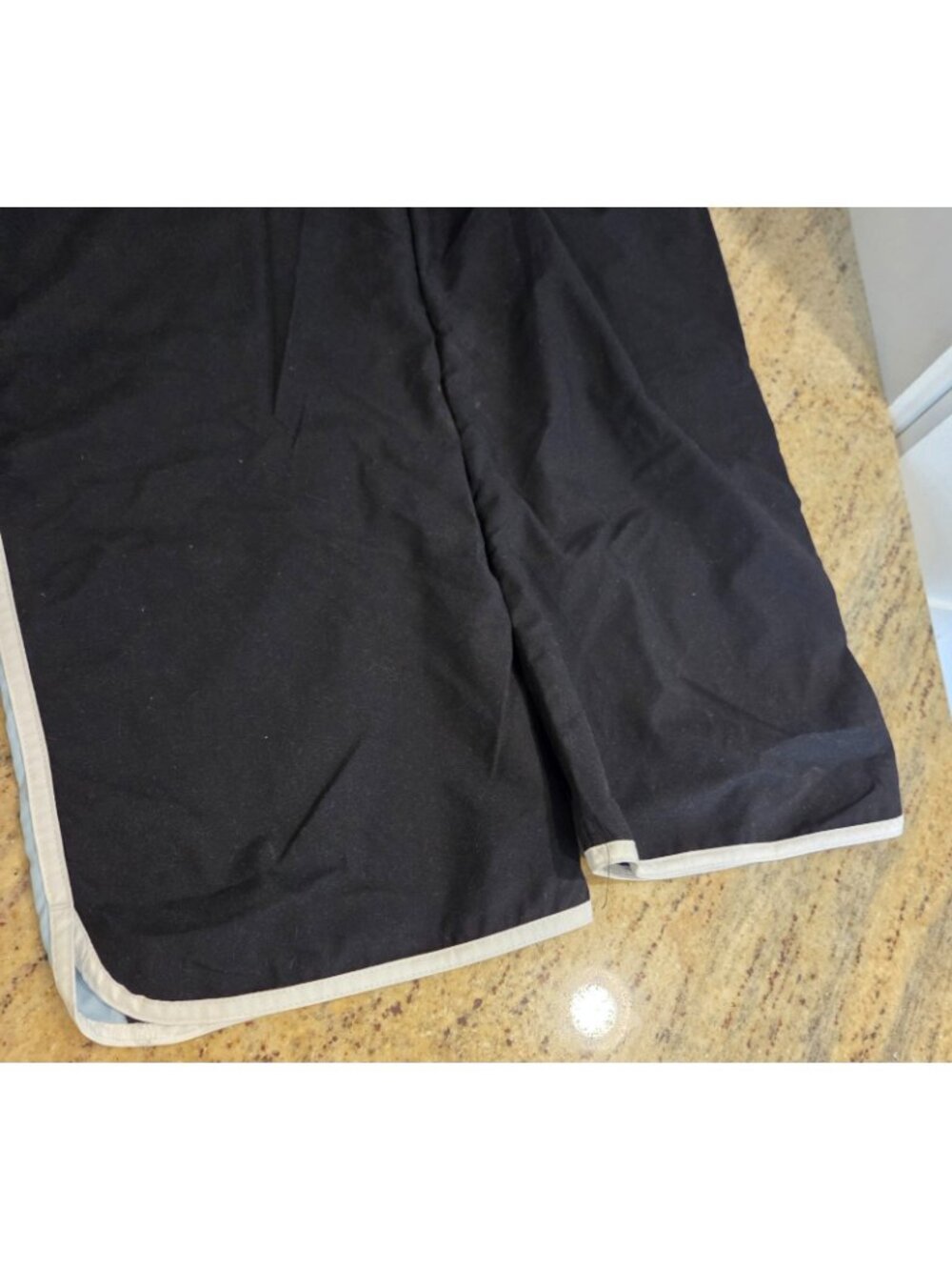 Reebok Womens Size L Athletic Workout Capri Black w Blue Side Sttripe 28x24" - Picture 12 of 13